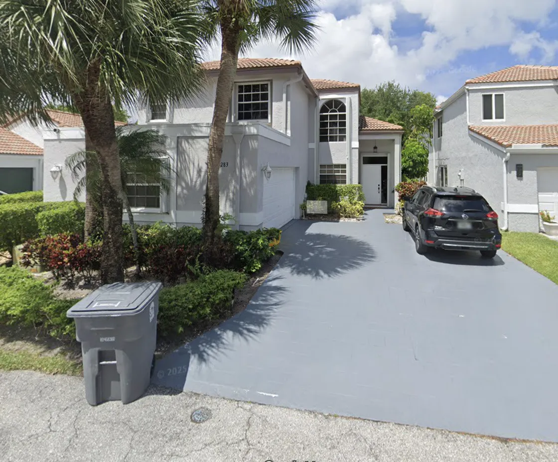 Original driveway before visualization